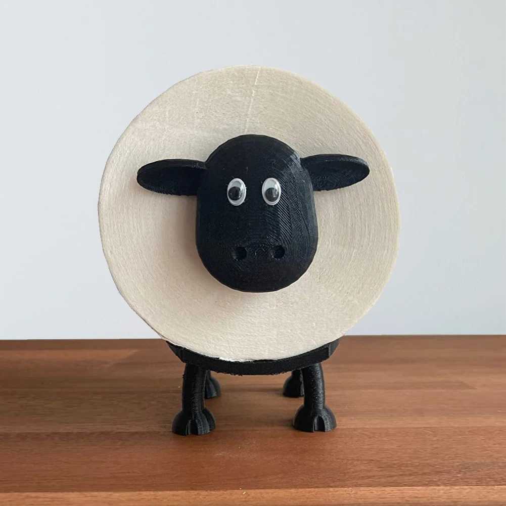Sheep toilet paper holder resin cute sheep tissue box stackable suitable for his shower and dressing table Y250107