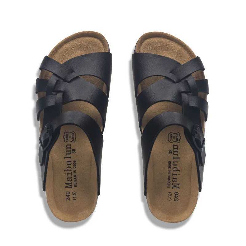 New Arrival Summer Cork Slippers Mens Beach Slide Womens Sandals New Casual Soft Flip Comfortable Home Couple Outdoor Shoes Zapatilla MUJI T250108