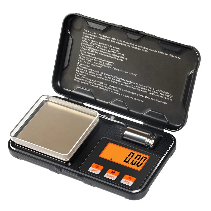 Electronic Digital Scale 200g 0.01g / 50g 0.001g Mini Scale Precision Professional Pocket Scale Milligram Calibration Weights 250106