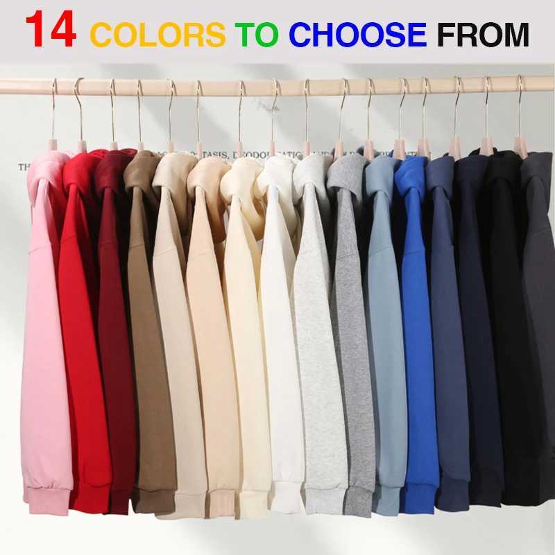 New Solid Color Mens Super Loose Hoodie Solid Color Fashion Crewneck Hoodie Casual Loose Sportswear W250108