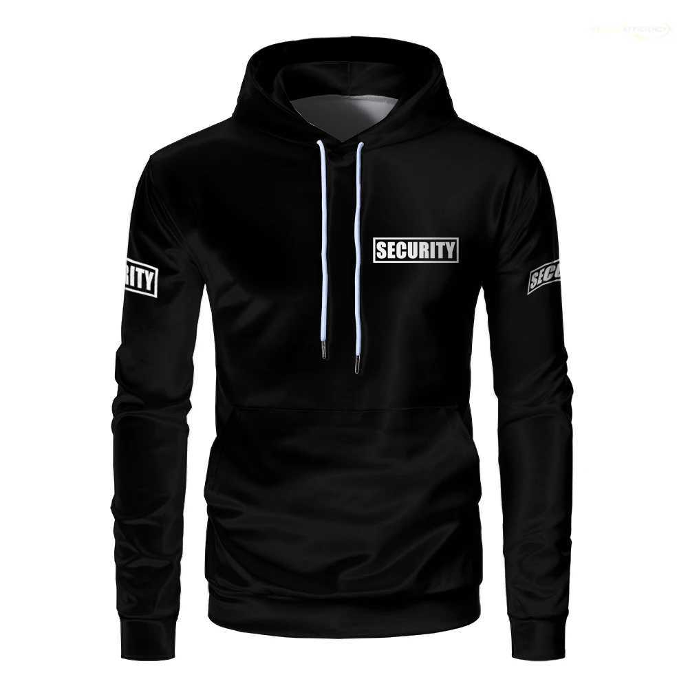 Classic Safety Uniform Mens Hoodie Bodyguard Professional Work Clothes Lightweight Breathable Harajuku Sweatshirt W250108