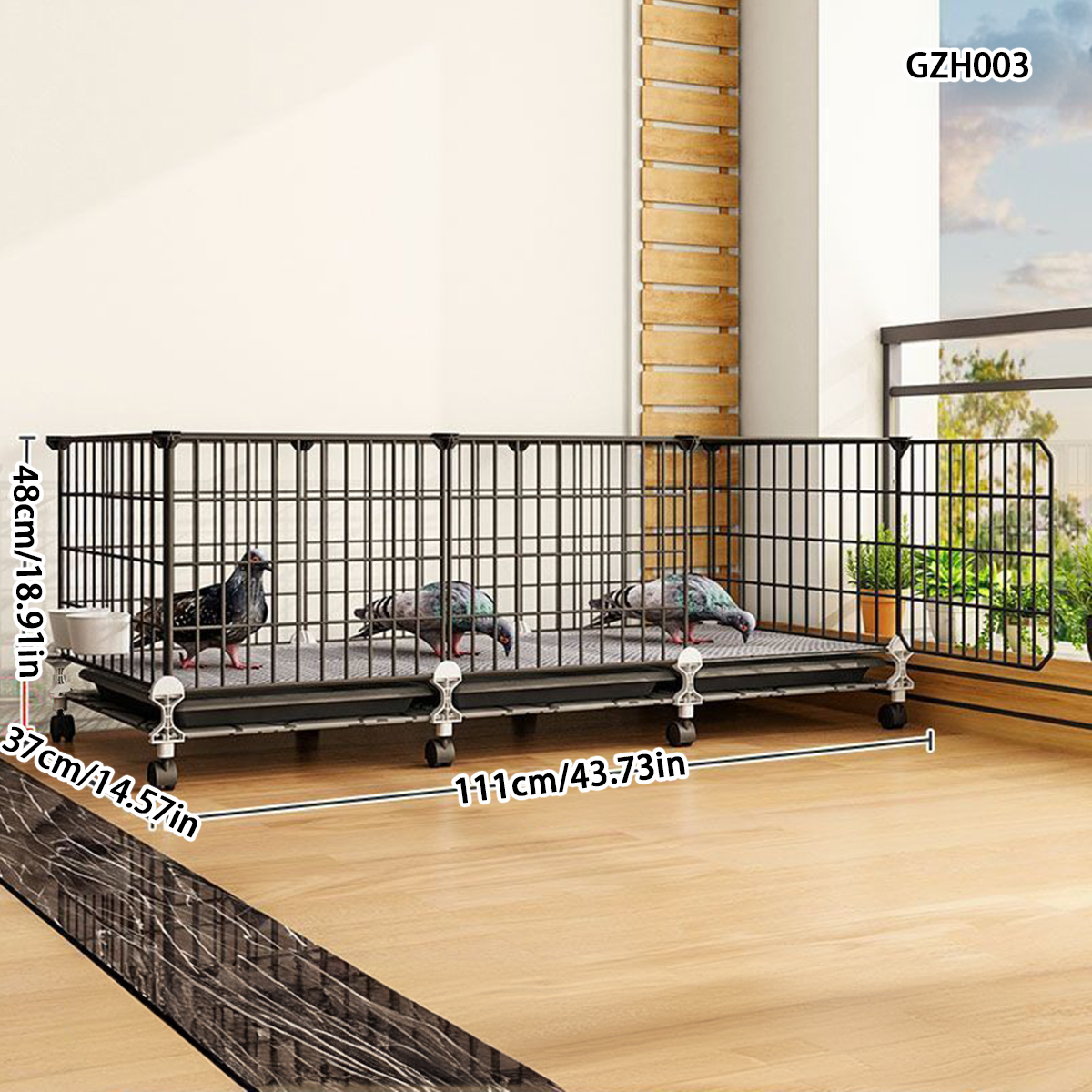 Triple Layer Big Capacity Household Birdcage for Pigeons, Parrots, and Hens