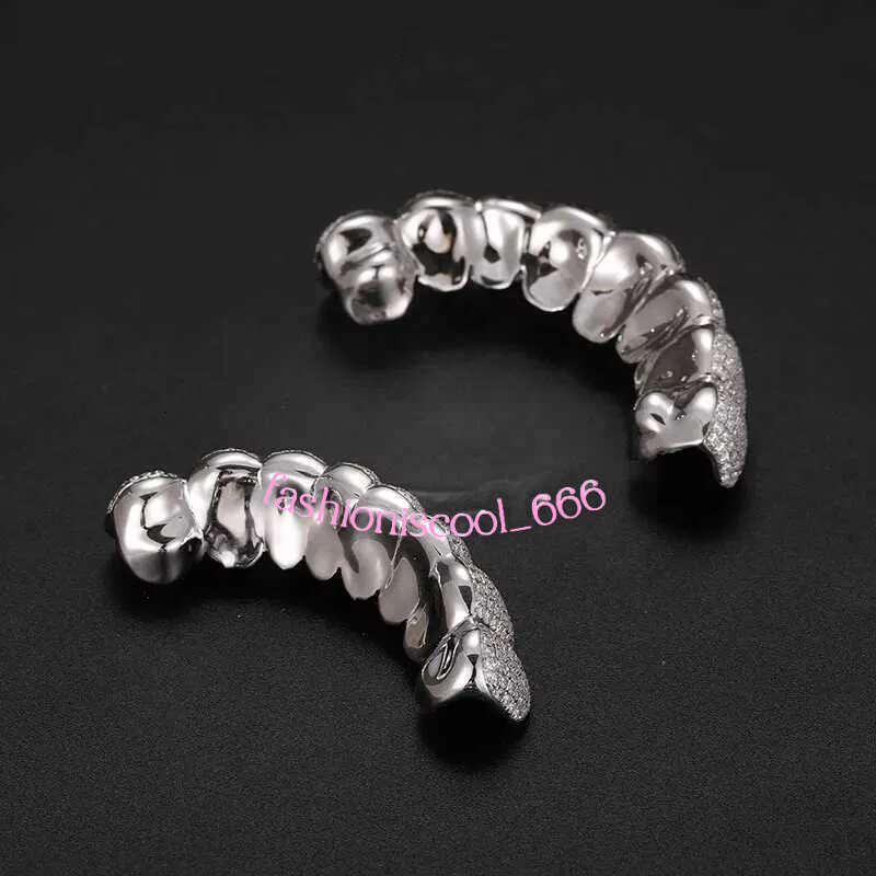 mouth grills Exclusive customization Moissanite Teeth Grillz iced out Hop Sier decorative braces Real Dia Bg Tooth Grills For Men