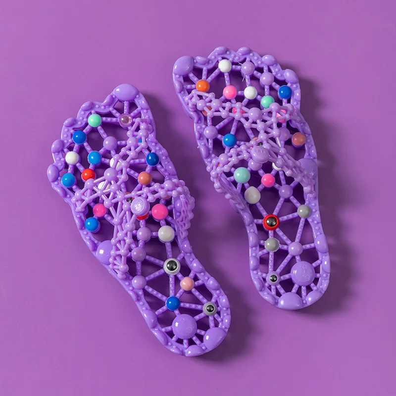 New Arrival Massage slider for womens healthy feet treatment anti slip summer sandals bathroom quick drying feet matching family health sandals T25010