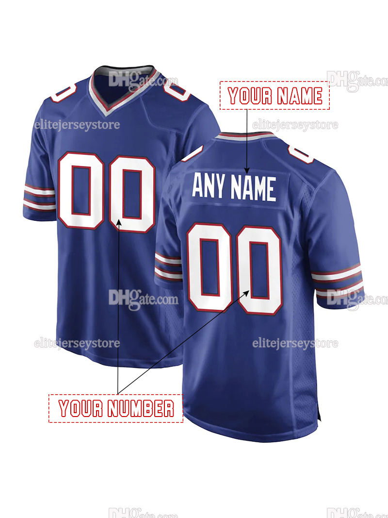 Personalized Custom Football Jersey Allen Miller Kelly Men Women Youth Any Name Number Embroidered Letter Number Design Polyester
