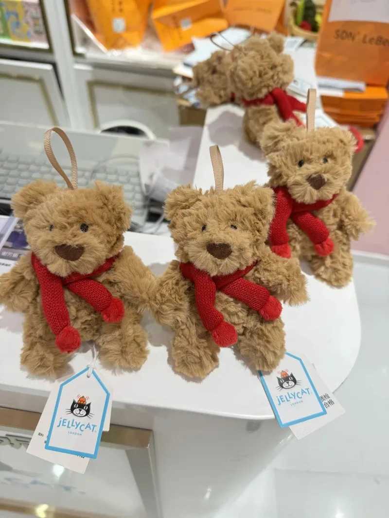 New Stock jellycats Christmas Scarf Barcelona Bear Ornament Cute Doll Pendant Backpack Crossbody Bag Gift