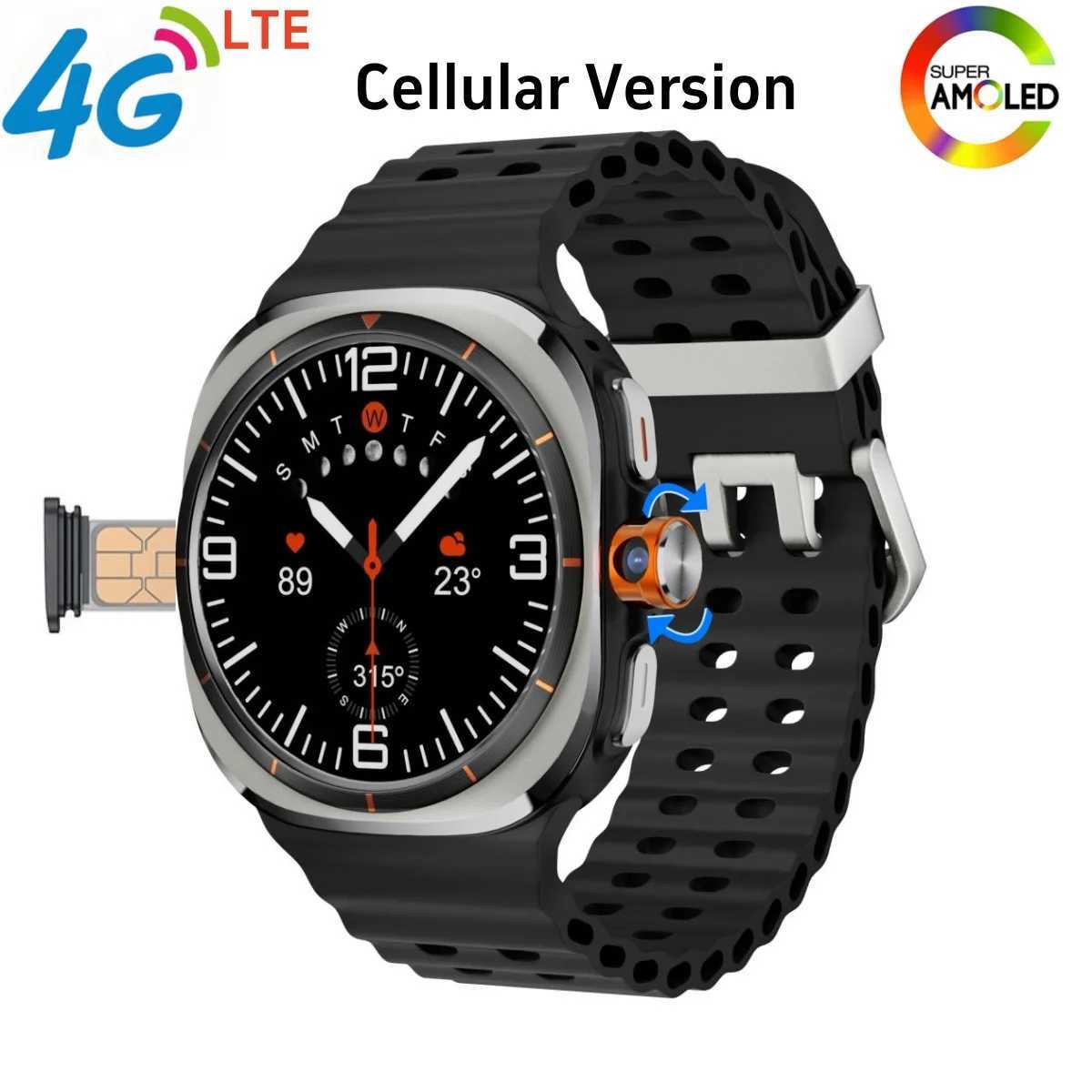 S7 Ultra 4G Smart Watch 1.6 Amoled Android 9.0 System Rotary Camera GPS WIFI App Download Global Calling SmartwatchXJ250108