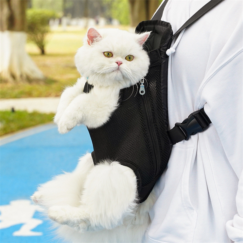 Dog cat backpack pet backpack portable mesh cloth breathable backpack small and medium-sized dog supplies wholesale