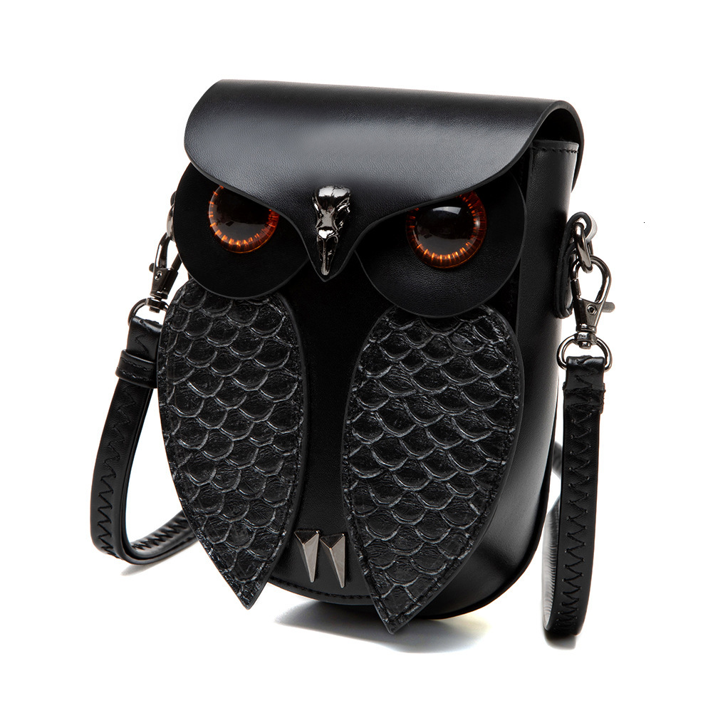New Crossbody Bag Designer Creative Splicing Owl Handbag Wallet Phone Bag