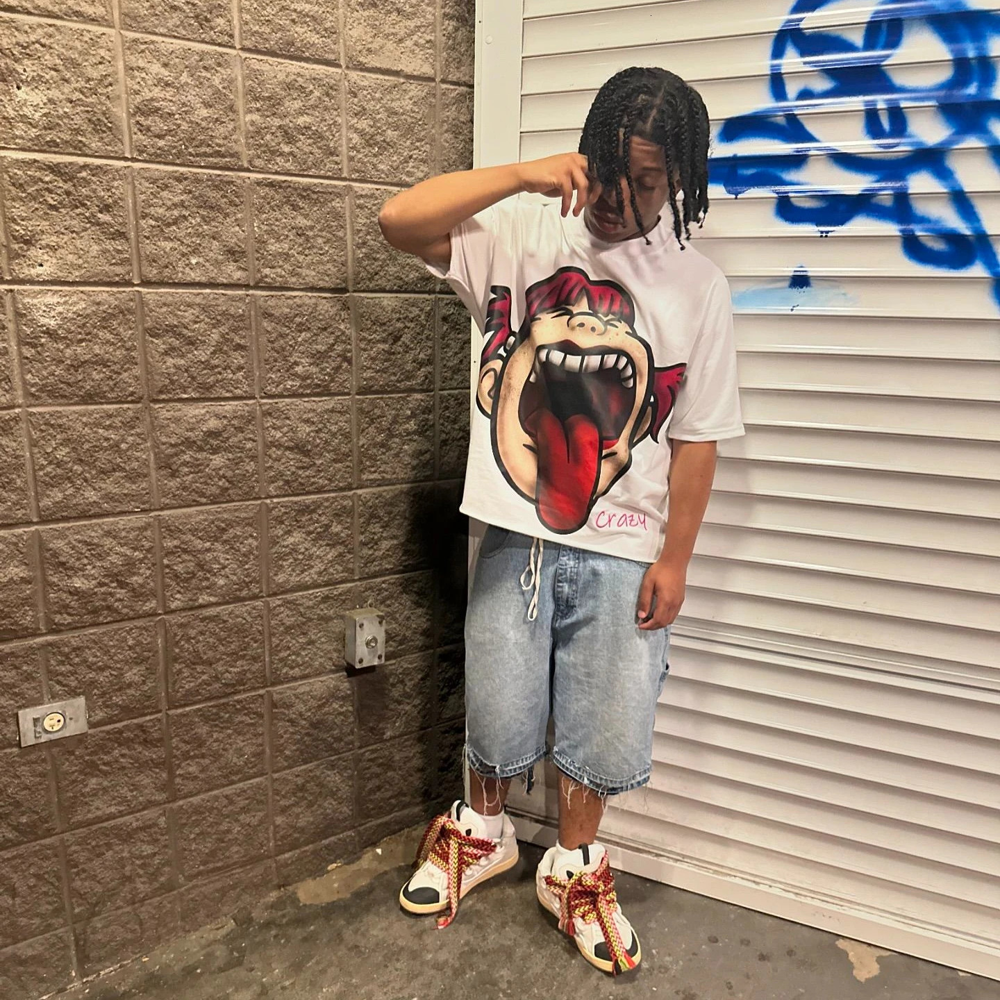 Y2K Drop Sleeve T Shirt Men Women Hip Hop Cartoon Figure Graphic Print Short Sleeves Harajuku Goth Cotton Oversized T Shirt 250107