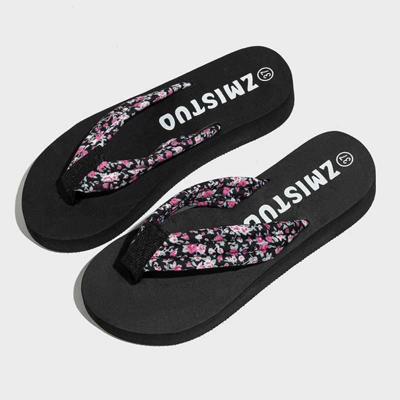New Arrival Summer womens printed slider shoes sandals slider womens beach home slider womens flat flip indoor Champs - lys es T250108