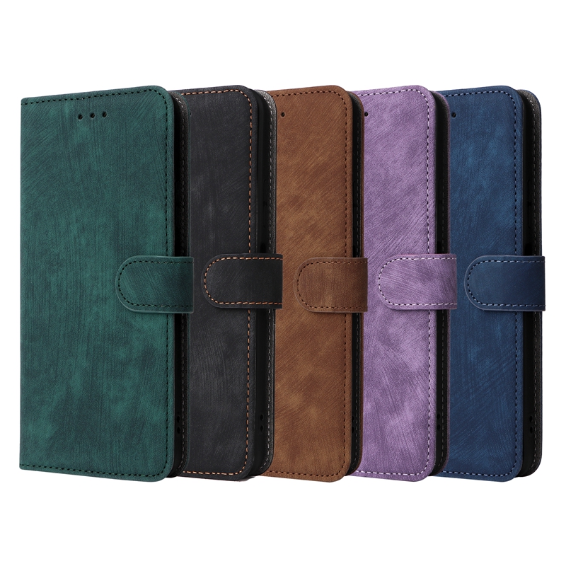 S26 Anti-theft Brush Leather Wallet Cases For Samsung S25 Edge S24 Ultra FE S23 Plus A37 A57 A17 A07 A26 A36 A56 M36 A16 A06 A55 A15 Retro Magnetic ID