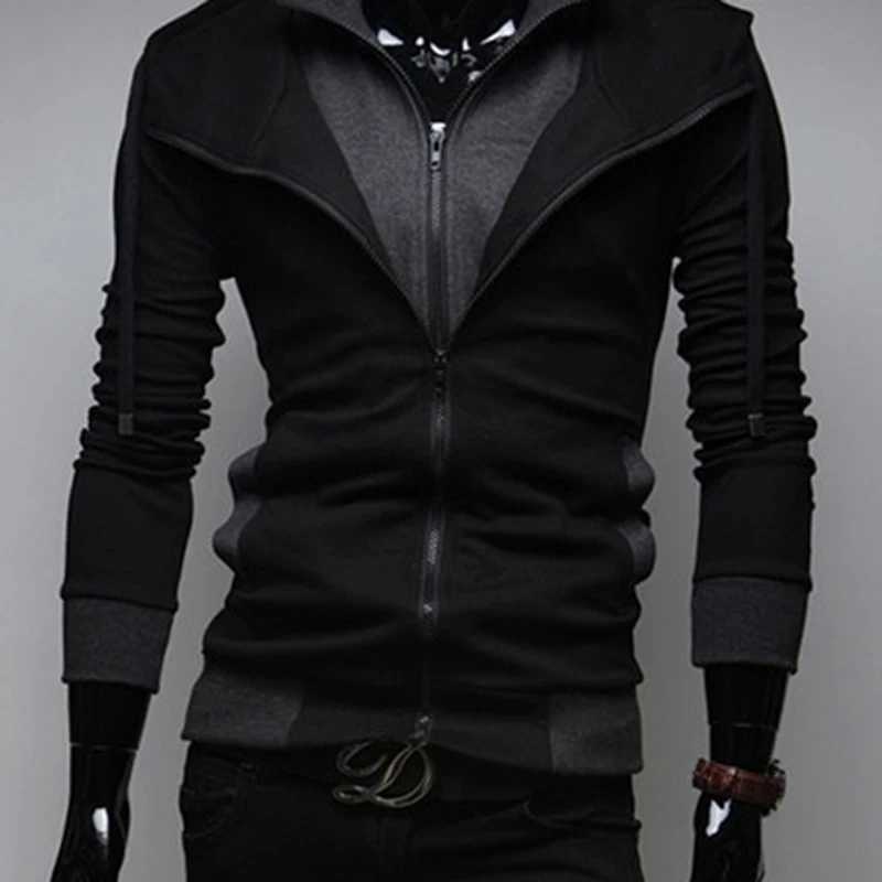 COLDKER Mens Zipper Hooded Wool 4-Color Size M-4XL Casual Hooded Street Top W250108