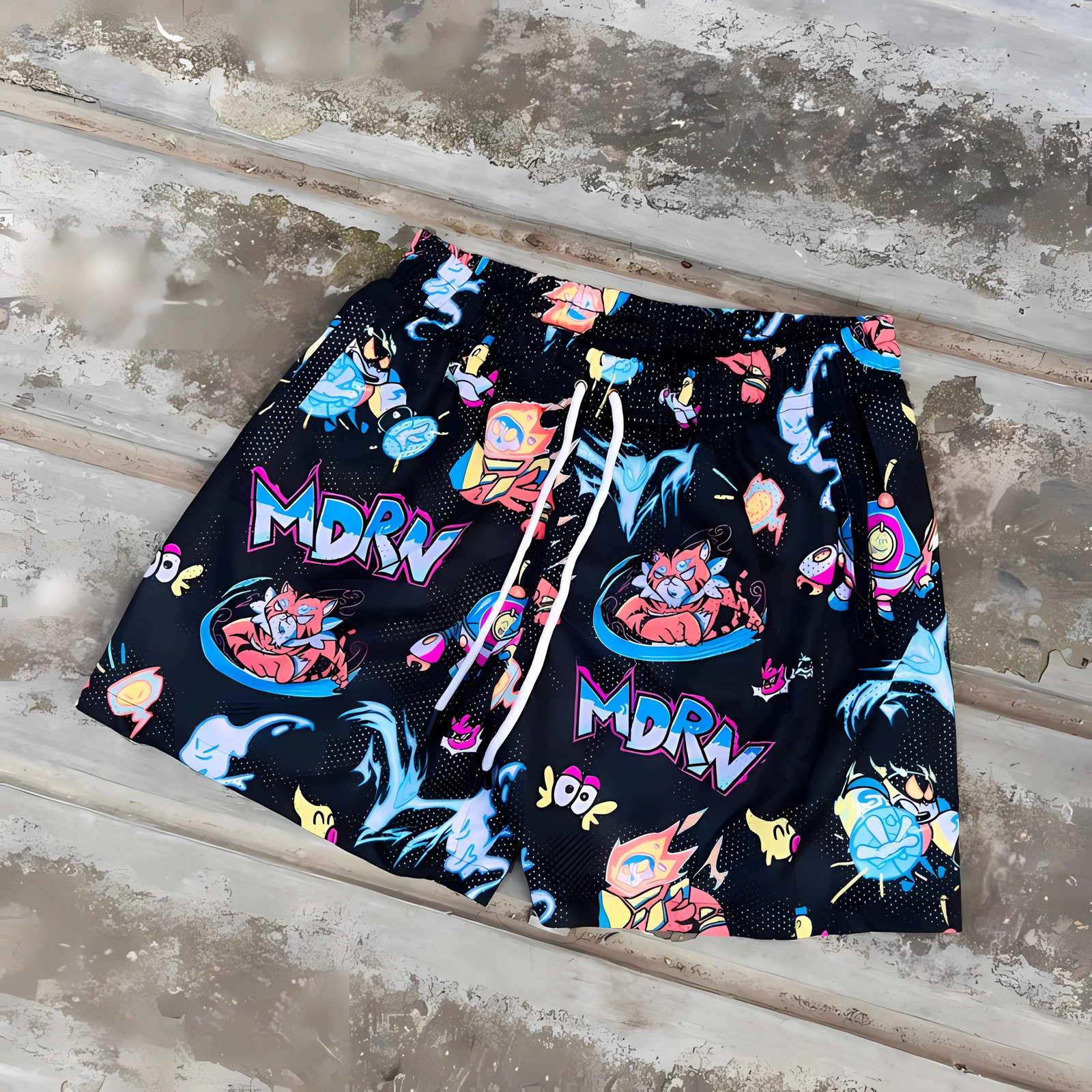 Mesh breathable mens shorts basketball running quick drying digital printed fashion summer 250106