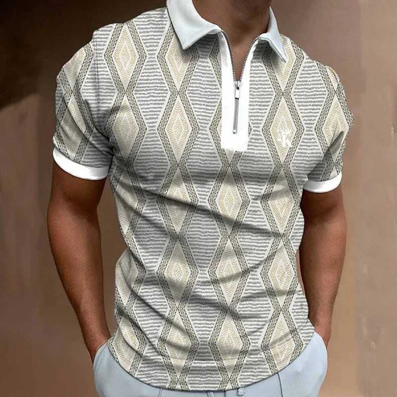 Mens Polo Shirt Golf Shirt Casual Holiday Lapel Quarter Zip Short Sleeve Fashion Summer Regular Fit Polo Shirt Mens ClothingXJ250108