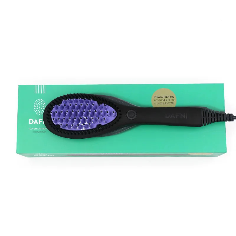 Hair Straightener Brush Ceramic Fast Straightening Heating Comb Womens Smoothing Brush Styling Tool Curling Iron 250106