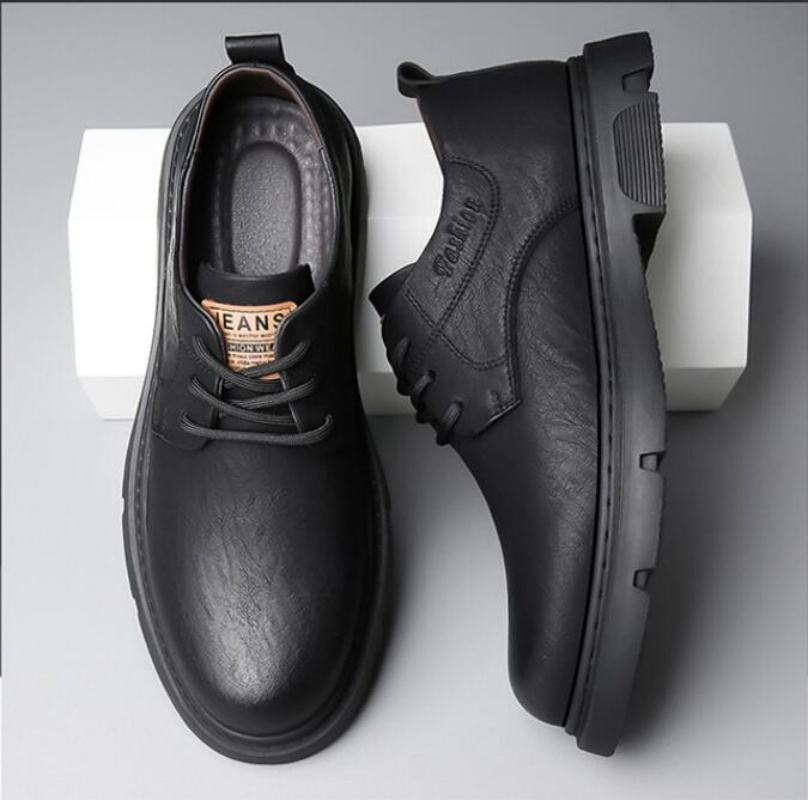 Ddmyoutdoor China Domestic Cow Leather Autumn Platform For Fashion Casual New Designer Derby Shoes Male Low Top Work Ankle Boots Men