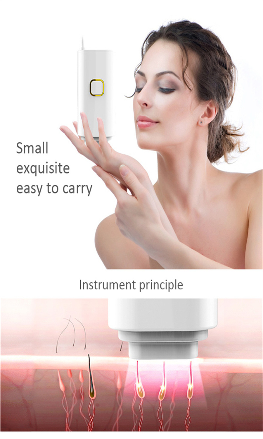 Profession 2 in 1 laser Hair Removal Whole Body Bikini laser Permanent Hair Removal laser Epilator Device Flashes PRECISION PLU