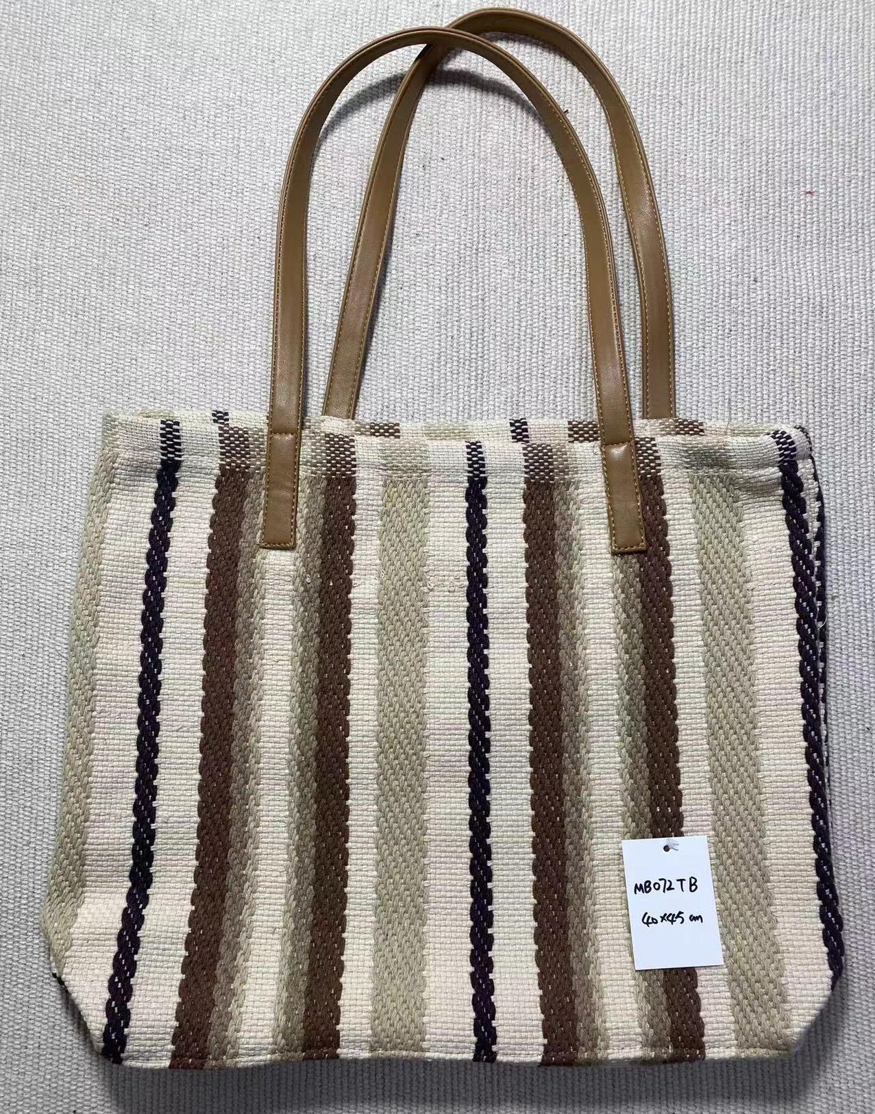 Vintage Handmade Linen Shoulder Bag for Everyday Use