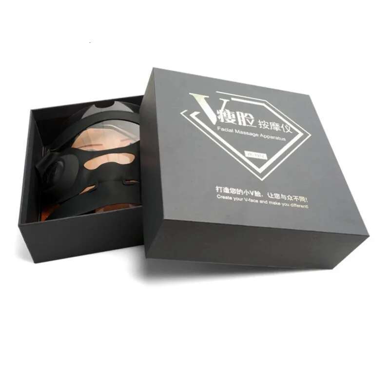 Grey Pink Electric V-shaped Thin Face Slimming Cheek Mask Massager Facial Lifting hine V-e Lift Up Bandage Therapy Device