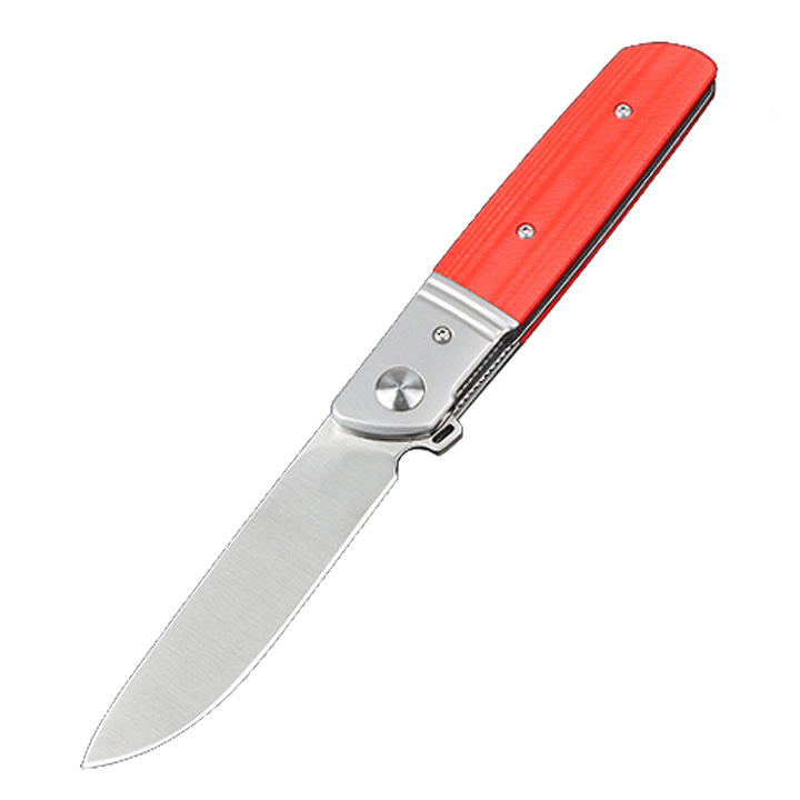 High Grade 7855 Flipper Folding Knife D2 Satin Drop Point Blade Steel G10 Handle Ball Bearing EDC Pocket Knives with Retail Box