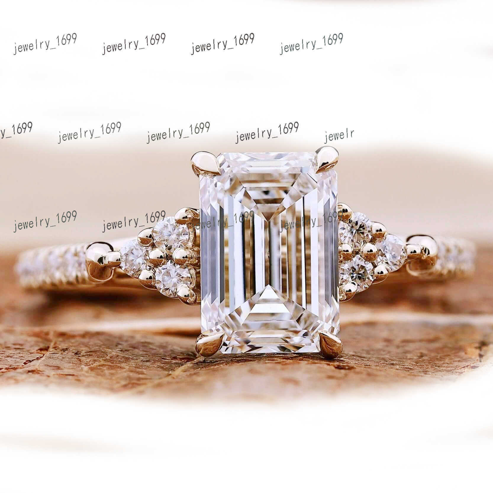 IGI GIA Certified HPHT CVD Lab Grown Emerald Diamond 2 Carats 18K 14K Real Gold Jewelry Engagement Wedding Ring For Women man