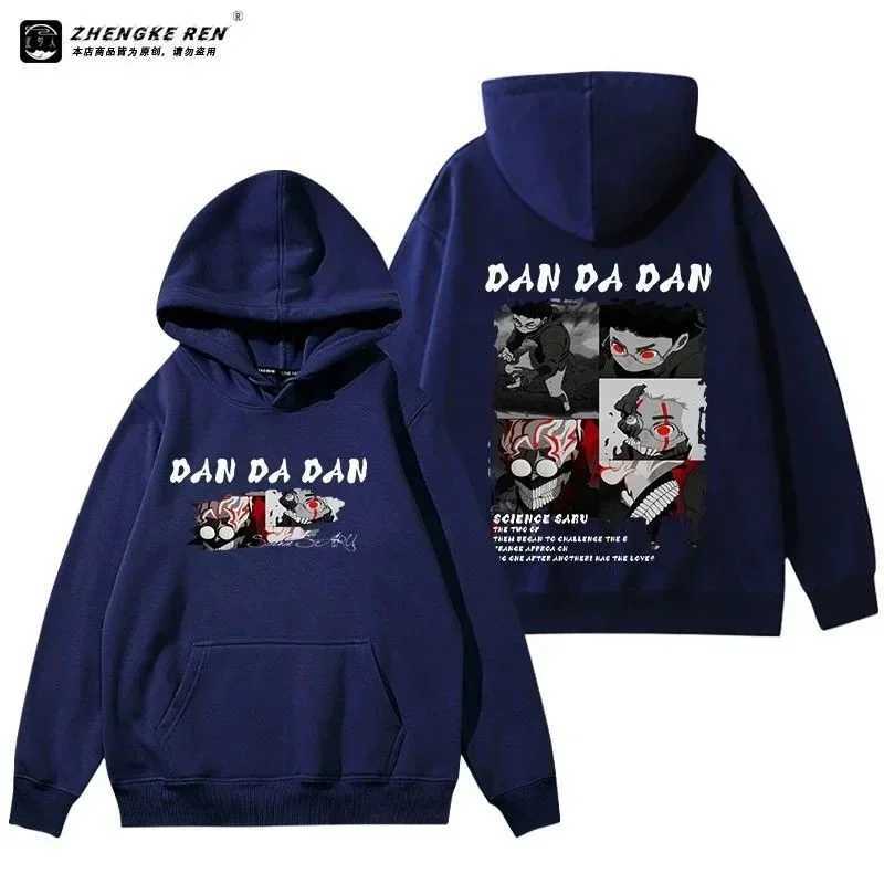 Dandan Hoodies Retro Washed Dan Hooded Sweatshirt Oversized Streetwear Manga Ayase Momo Okarun Mens Hoodie W250108