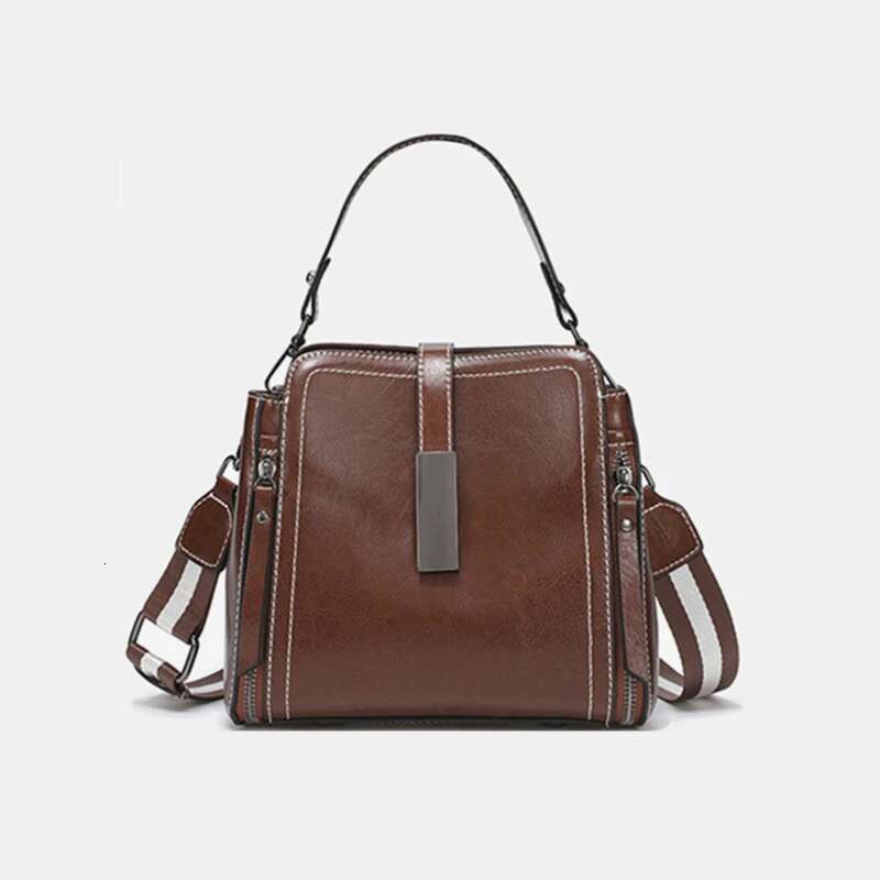 Hifashion Cowhide Genuine Leather Small Shoulder Bags For Women 2025 Trend Designer Crossbody Purses Bucket Tote Ladies Handbags