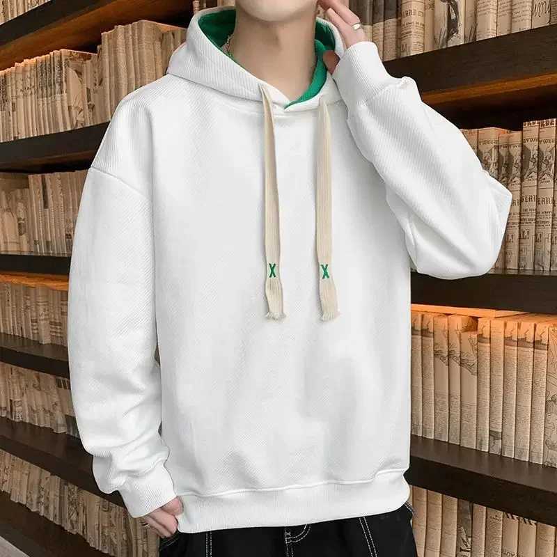Solid color mens hoodie sportswear suitable for mens hoodies cheap Y2k clothing loose simple and fun high-quality clothing trading emoticons W250108