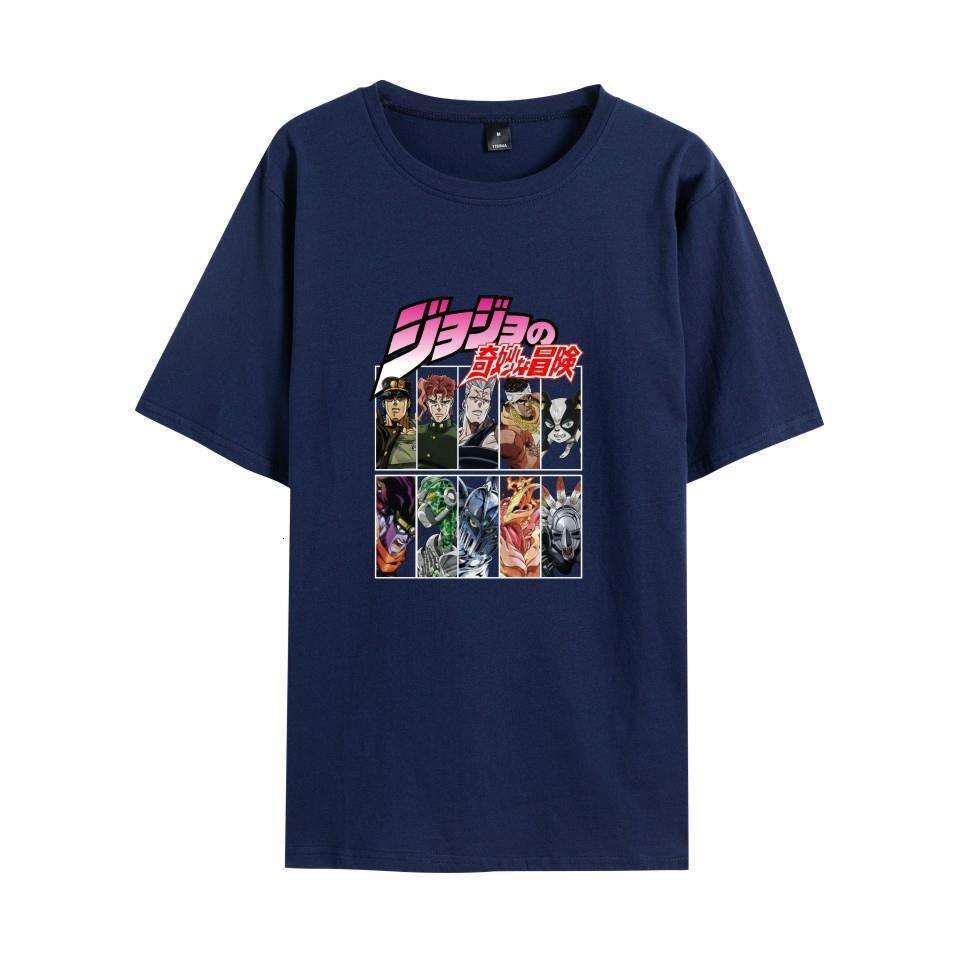 New Top JOJO's Bizarre Adventure Series Anime Men and Women Summer Short sleeved T-shirt