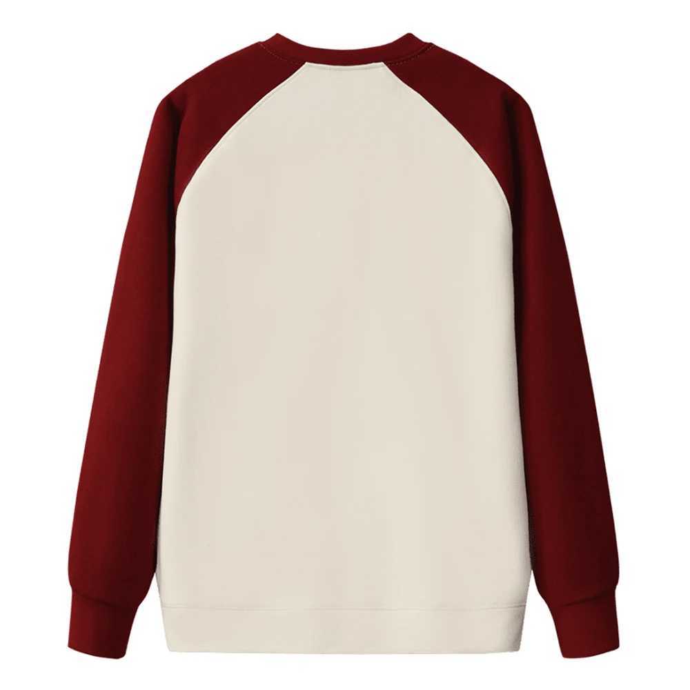 Fashion colored block waffle wool sweatshirt mens wholesale crew collar sweatshirt Raglan mens Sudadaras Hombur hooded sweatshirt W250108