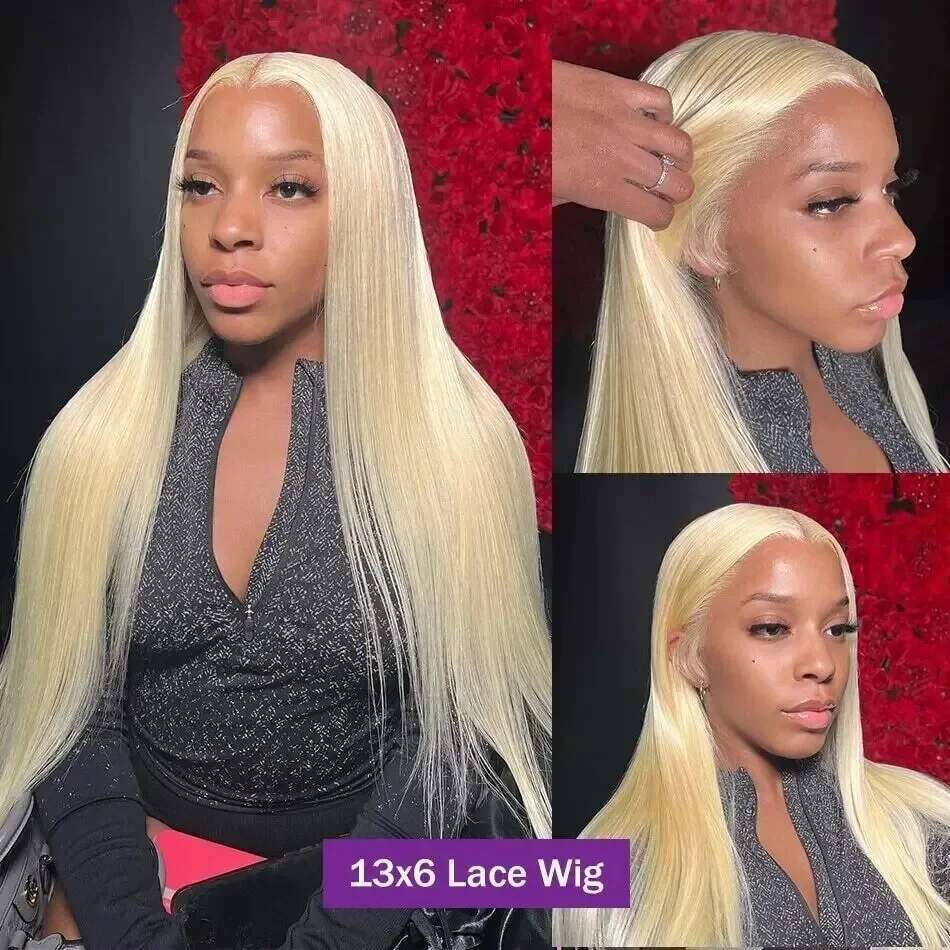 613 HD Transparent Lace Frontal Wig 13X6 Blonde Straight 100% Human Wigs For Women Choice Pre Plucked Brazilian Hair