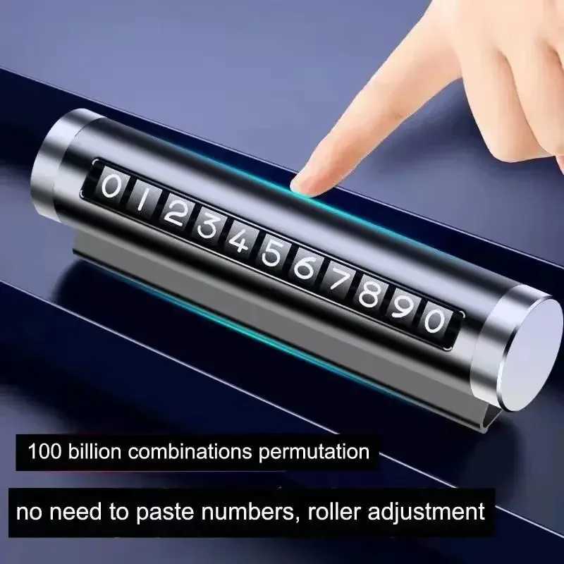 Interior Decorations Temporary car parking board made of black aluminum alloy material with adjustable rollers H250108QABJ