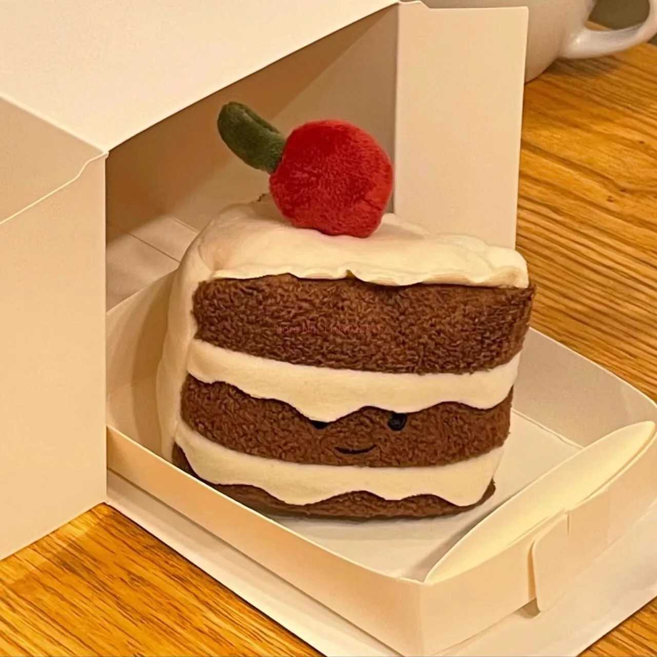 New Stock jellys Cat French Cream Cake Strawberry Soft And Cute Plush Toy To Play With Give As A Holiday Birthday Gift Friend