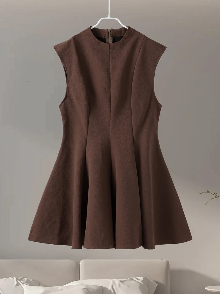 Fashion Solid Mini Pleated Dress For Women Y2K Elegant Sleeveless Slim Evening Party Short Dress Lady Chic Street Vestidos 250107