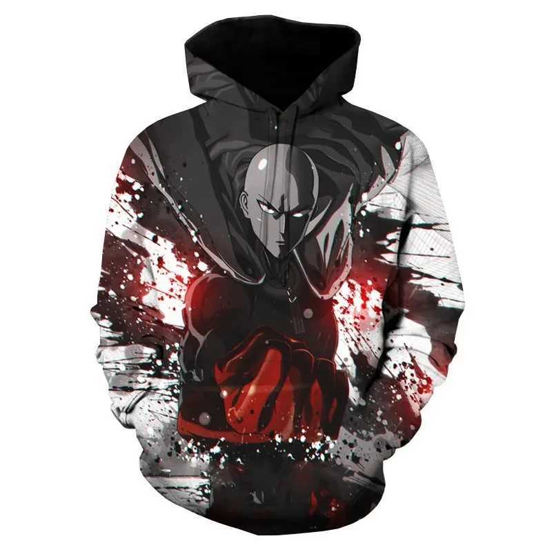One Punch Mens Hoodie 3D Printed Sportswear Mens/Womens Casual Fashion Sportswear Childrens Pulling Hoodie Oversized Unisex Clothing W250108