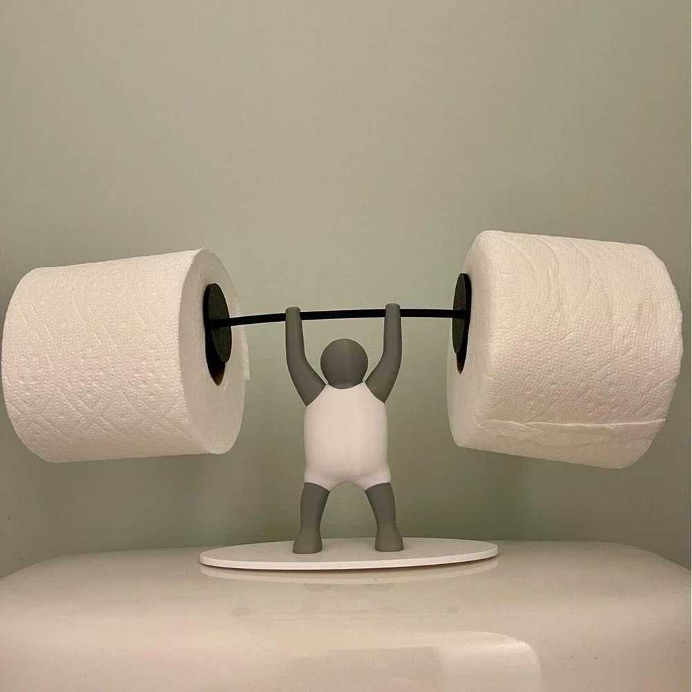 Interesting weightlifting toilet paper rack tissue roll rack tissue roll rack tissue roll rack towel roll dispenser bathroom kitchen accessories Y2501