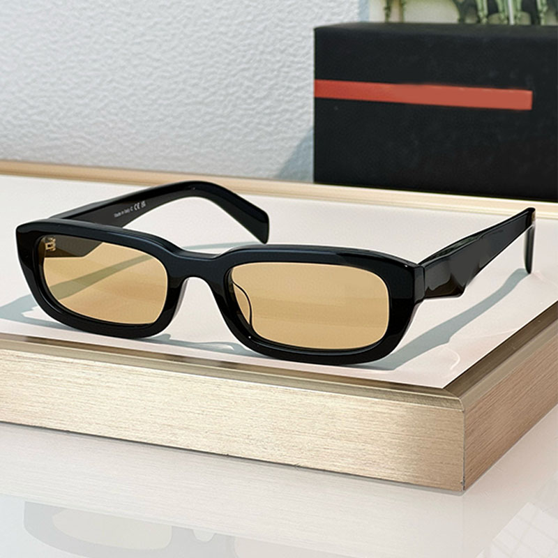 PRB06S Square Frame Symbol Sunglasses Narrow Frame Compact Type Top Quality Vintage Glasses Acetate Womens Mens Fashion and Casual Style With Box