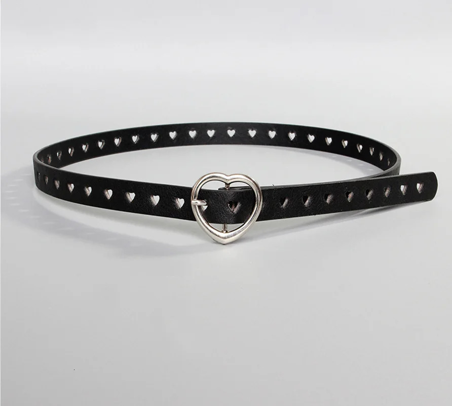 Kawaii Pink Y2k Belt Women Jeans Buckle Adjustable Multicolor Cute Heart Studded Belt Korean Fashion Y2k Accessories 105CM 250107