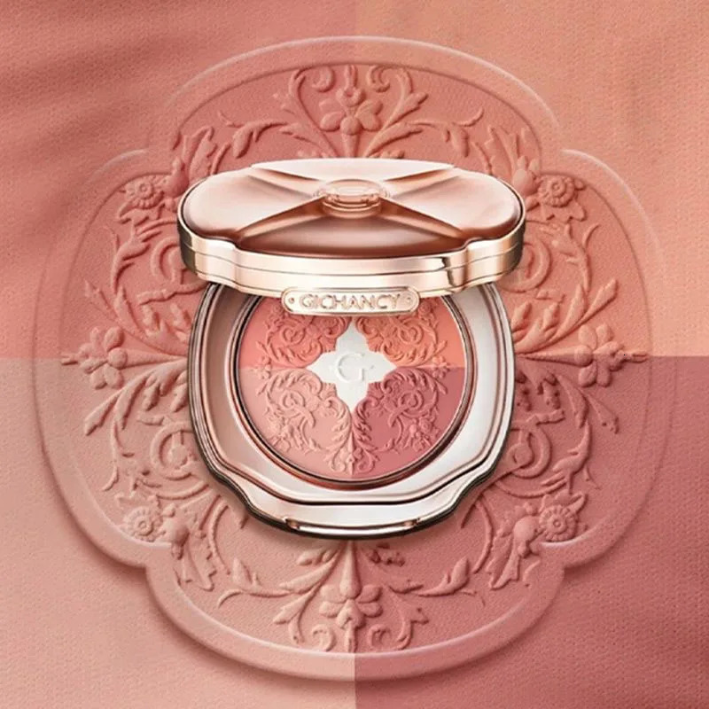 5 Colors Face Blush Palette Matte Mineral Blush Powder Bright Shimmer Matte Face Blush for Cheek and Eye Shadow Make-up 250108