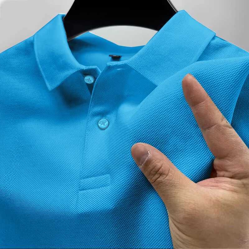 Mens Casual Polo Shirt Summer Streetwear Short Sleeve Business Casual Tops Quick-Drying Breathable Clothing POLO Shirt S-4XLXJ250108