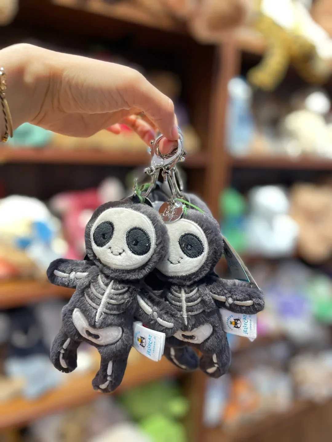 New jellys Cat Halloween Skeleton Bob Ghost Toy Small Pendant Bag Hanging Decoration Keychain Funny Doll Gift