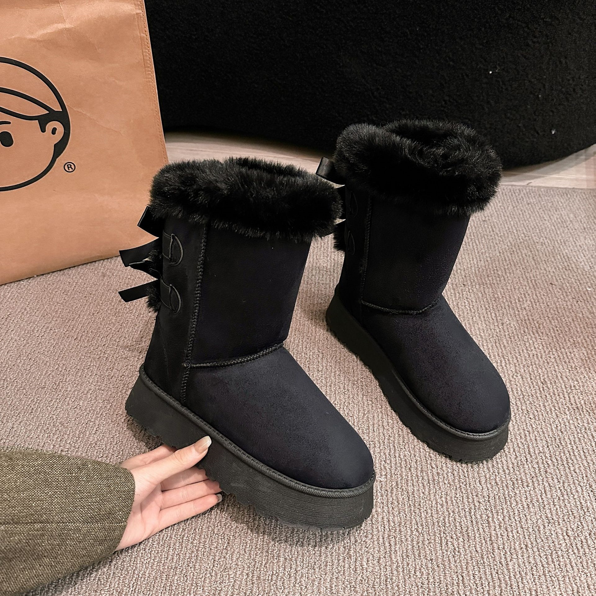 designer boots snow boots for women womens keep warm Beige Camel Black indoor outdoor casual shoes trainers sneakers