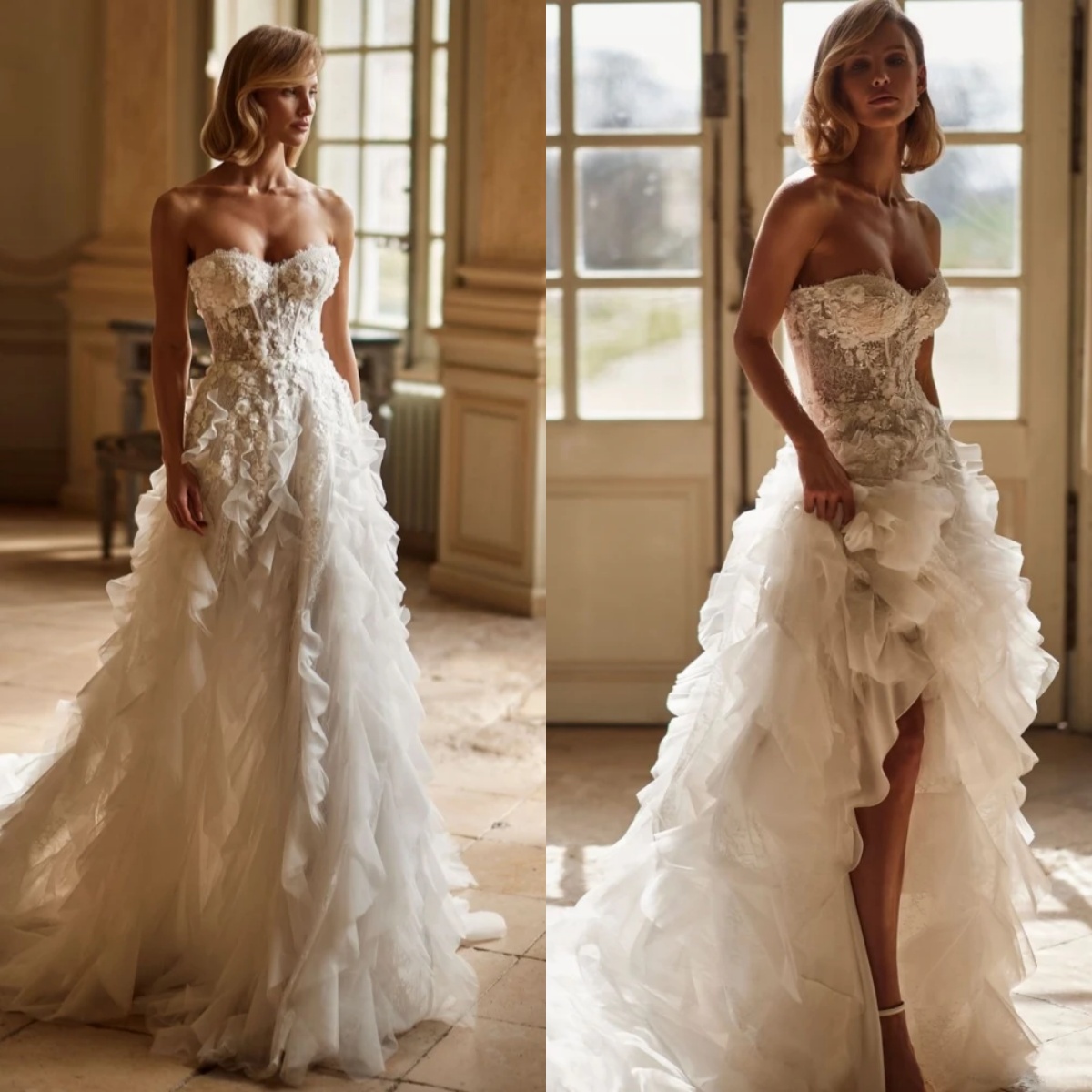 A-e Lace Applique Bridal Gown, Sweetheart Neck Sleeveless, Sweep Train, Customizable Wedding Dress