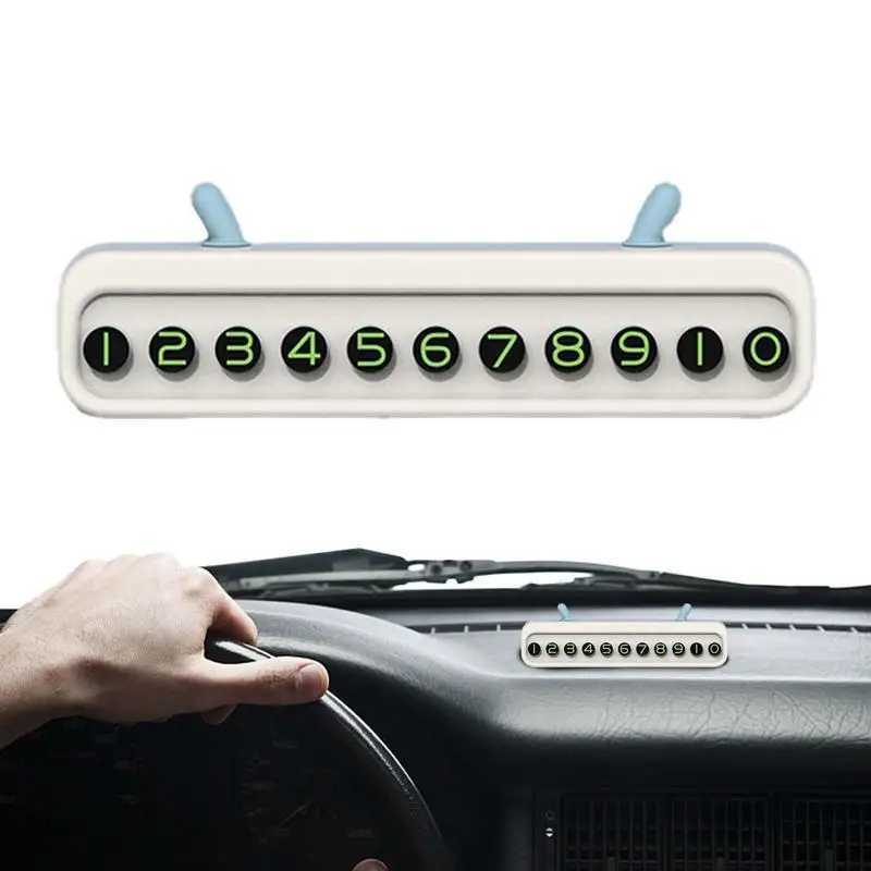 Interior Decorations Temporary car parking card car dashboard parking phone license plate car design parking sign card H250108