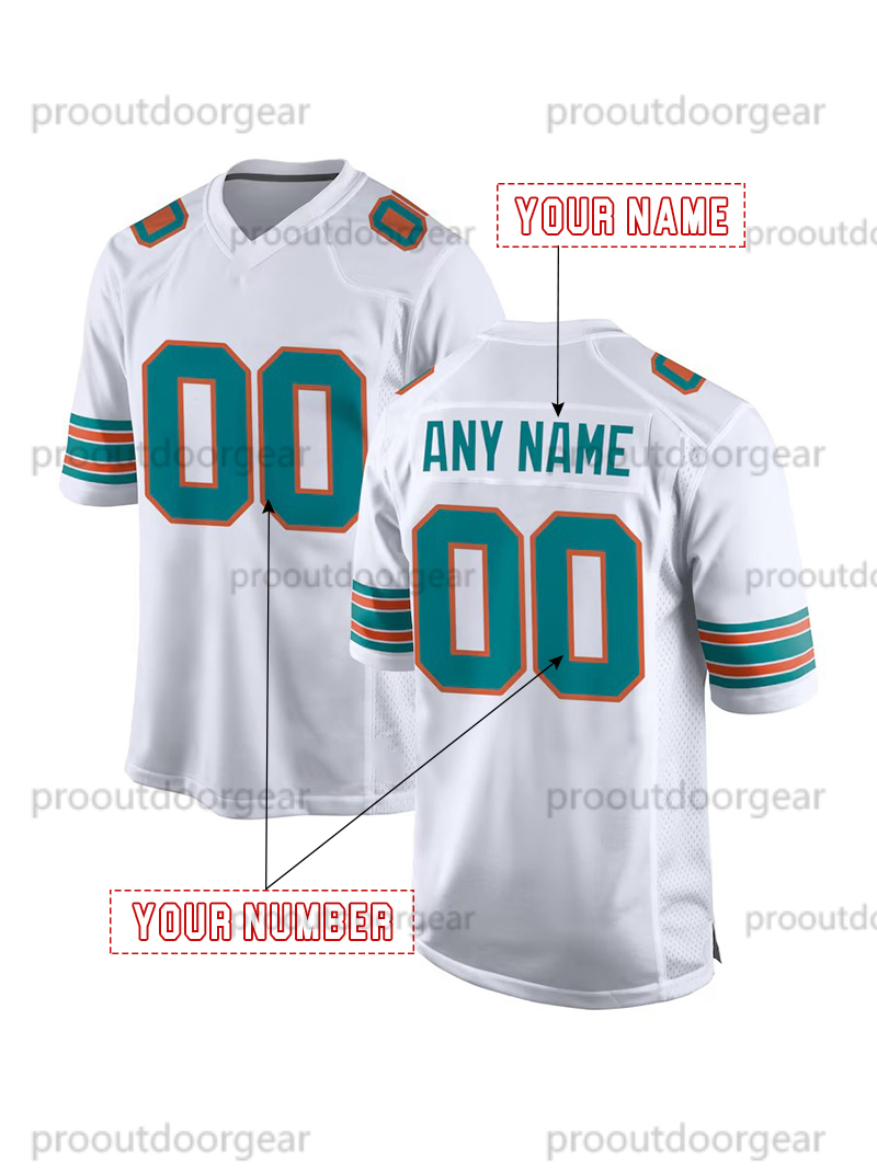 Custom Football Jersey Marino Hill Waddle Huntley Tagovailoa Thompson Achane Football Jerseys Any Name Number Mens Womens Youth