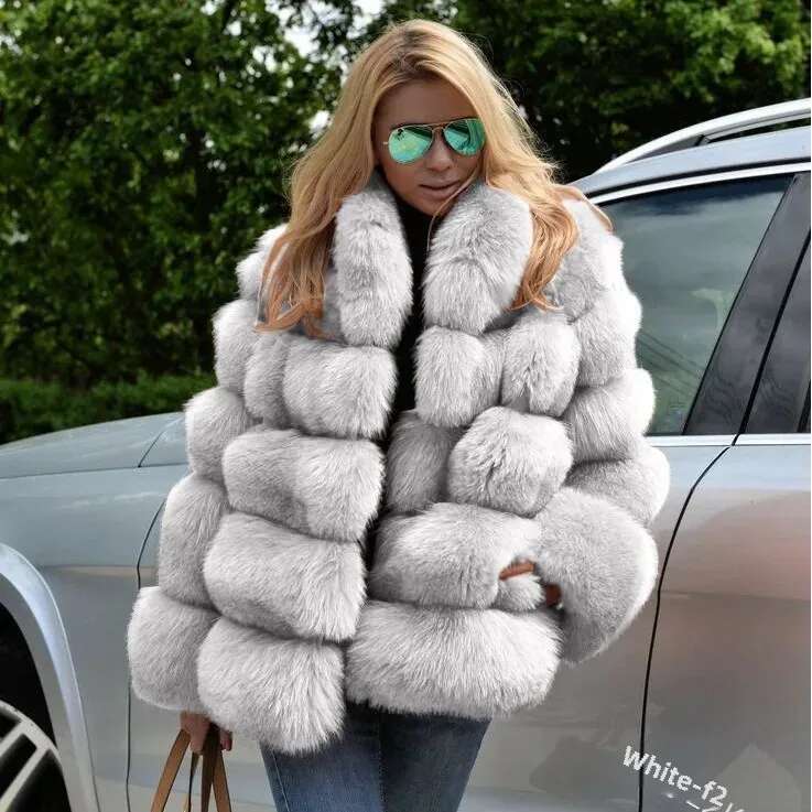 New Arrival Autumn/Winter Faux For Women Fashionable And Urious Natural Real Jacket With Fox Fur Splicing