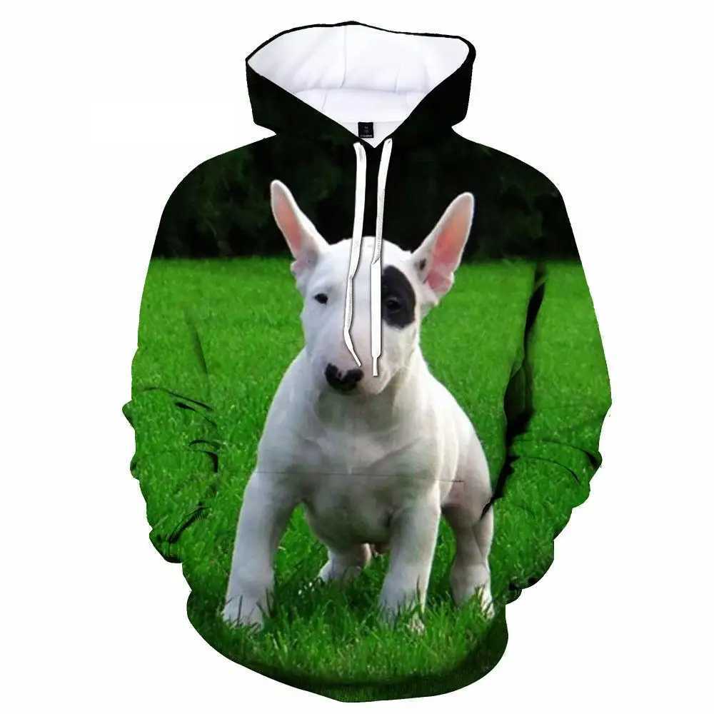Fashionable printed mens and womens hoodies casual cute pet dog patterns street style lightweight tops DIY customization W250108
