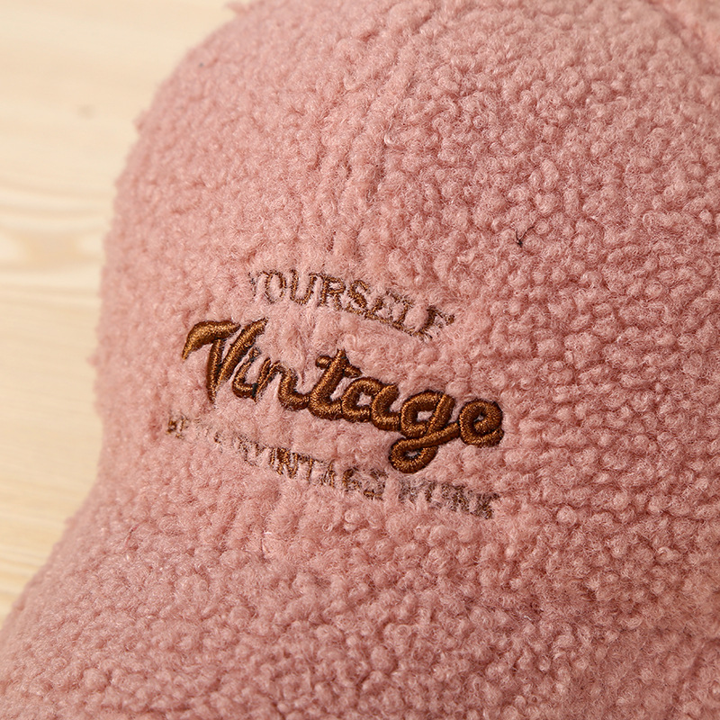 Korean version of the winter plush baseball cap women's fashion versatile cold hat autumn and winter warm furry duck tongue cap wholesale