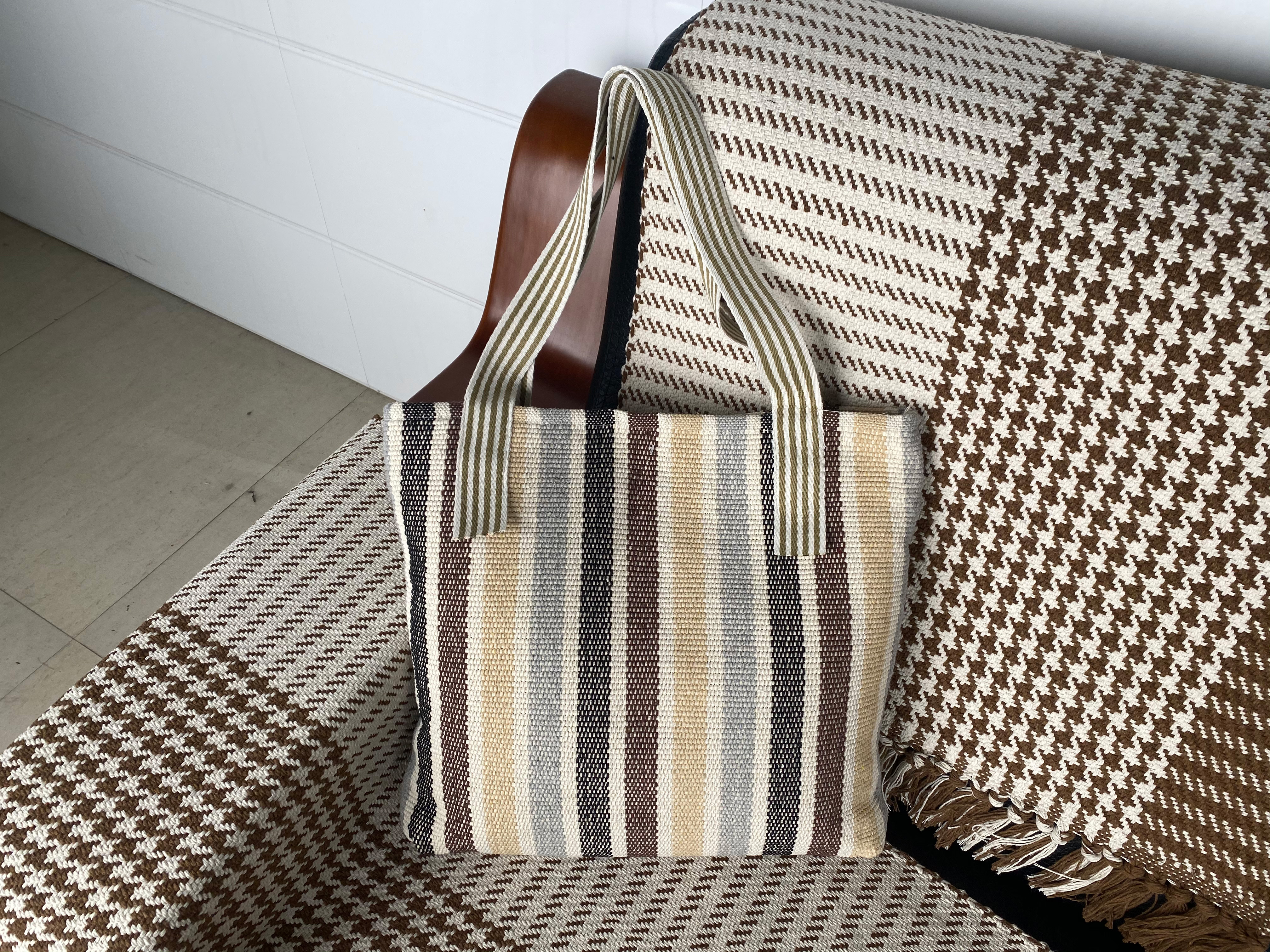 Authentic Rough Weave Textured Fabric Casual Backpack